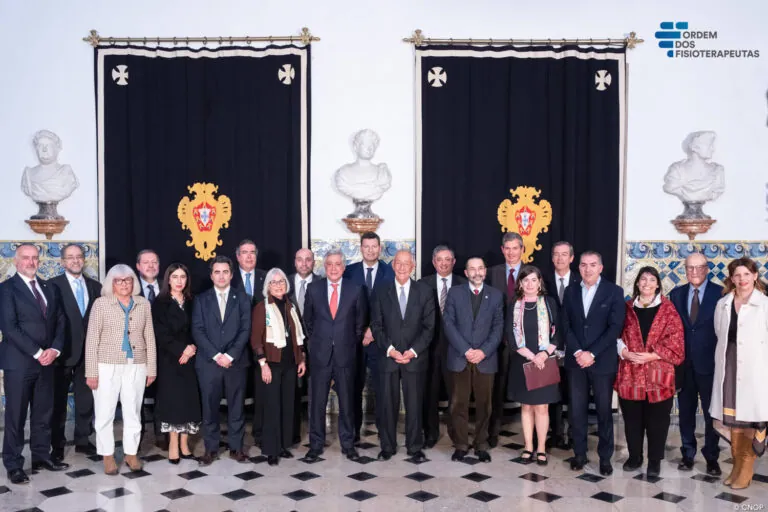 António Lopes em audiência com o Presidente da República Portuguesa juntamente com representantes do CNOP e outras Ordens